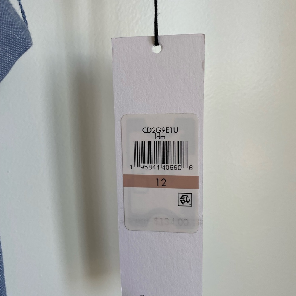 NEW Calvin Klein Tiered Belted Dress - Picture 5 of 7